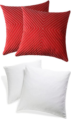 68% OFF on ZIKRAK EXIM Geometric Cushions Cover(Pack of 4, 40 cm*40 cm, Red) 68% OFF on ZIKRAK EXIM Geometric Cushions Cover(Pack of 4, 40 cm*40 cm, Red)