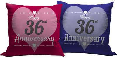

Tied Ribbons Text Print Cushions Cover(Pack of 2, 30 cm*30 cm, Multicolor)