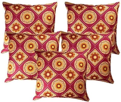 Belive-Me Geometric Cushions Cover(Pack of 5, 40 cm*40 cm, Pink)