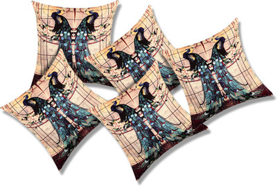 

SEJ by Nisha Gupta Abstract Cushions Cover(Pack of 5, 40.64 cm*40.64 cm, Beige, Blue, Green)