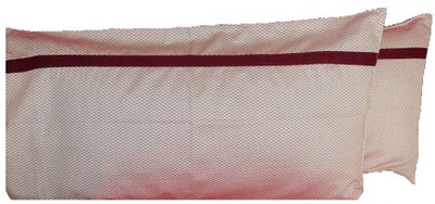

Amita Home Furnishing Striped Pillows Cover(Pack of 2, 43 cm*69 cm, Maroon)