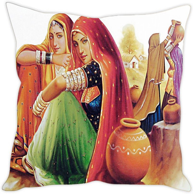 

Sleep Nature's Abstract Cushions Cover(40.64 cm*40.64 cm, Multicolor)