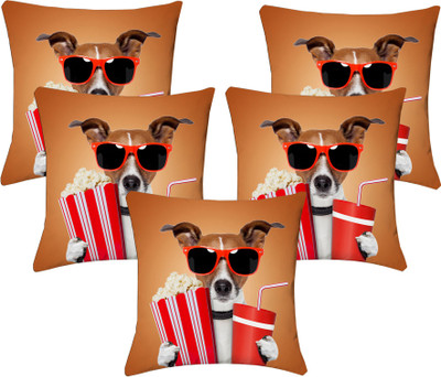 

Lushomes Printed Cushions Cover(Pack of 5, 30 cm, Multicolor)