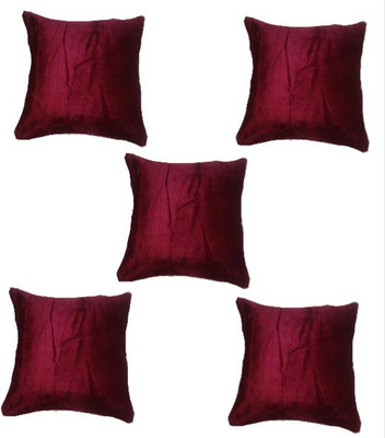 

Chandra Impex Plain Cushions Cover(Pack of 5, 30.48 cm*30.48 cm, Maroon)