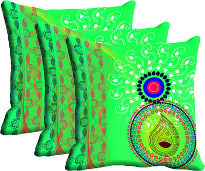 

IndiWeaves Printed Cushions Cover(Pack of 3, 30 cm*30 cm, Multicolor)