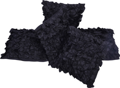 

Fazar Creations Floral Cushions Cover(Pack of 5, 40 cm*40 cm, Black)