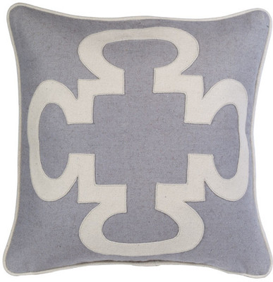 Stylogy Damask Cushions Cover(55 cm*55 cm, White, Grey) Stylogy Damask Cushions Cover(55 cm*55 cm, White, Grey)