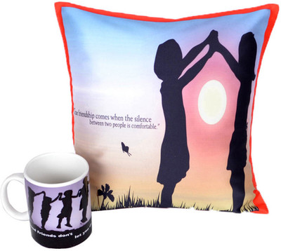 48% OFF on meSleep Printed Cushions Cover(Pack of 2, 15 cm*15 cm, Blue, Pink, Beige)