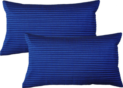

HOME SHINE Striped Pillows Cover(Pack of 2, 30 cm*45 cm, Blue)