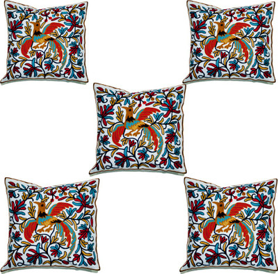 

Koncepts Embroidered Cushions & Pillows Cover(Pack of 5, 42 cm*42 cm, Multicolor)
