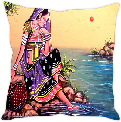 

Sleep Nature's Abstract Cushions Cover(40.64 cm*40.64 cm, Multicolor)