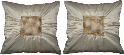 

HOME SHINE Geometric Cushions Cover(Pack of 2, 40 cm*40 cm, White)