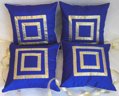 

ASC Plain Cushions Cover(Pack of 4, 40.64 cm*40.64 cm, Blue)