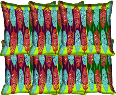 

IndiWeaves Printed Cushions Cover(Pack of 6, 40 cm*40 cm, Multicolor)