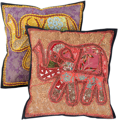 

Rajrang Animal Cushions Cover(Pack of 2, 41 cm*41 cm, Purple)