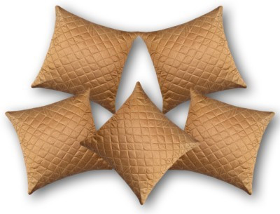 

Nikunj Checkered Cushions Cover(Pack of 5, 40 cm*40 cm, Gold)