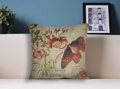 

Painting Mantra Floral Cushions Cover(40 cm*40 cm, Multicolor)
