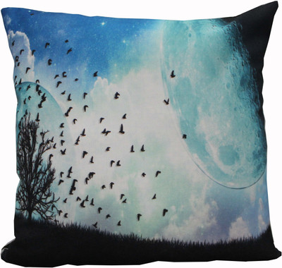 

Adishma Printed Cushions Cover(40 cm*40 cm, Blue, Black), Black;blue