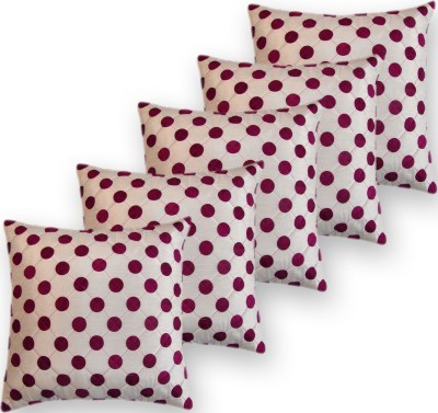 

Nikunj Floral Cushions Cover(Pack of 5, 40 cm*40 cm, White)