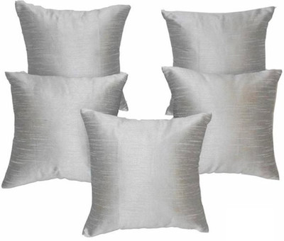 

Royal DecoFurnishing Plain Cushions Cover(Pack of 5, 60 cm*60 cm, Silver)