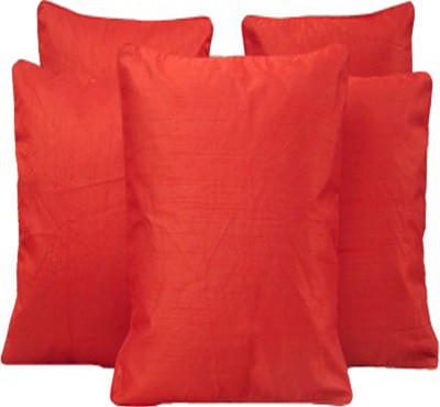 

Nikunj Plain Cushions Cover(Pack of 5, 40 cm*40 cm, Red)