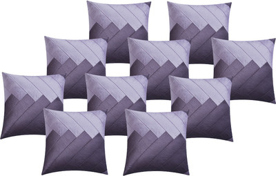 Fazar Creations Striped Cushions Cover(Pack of 10, 40 cm*40 cm, Silver)