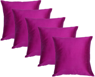 Home Kouture Solid Cushions Cover(Pack of 2, 40 cm*40 cm, Red)