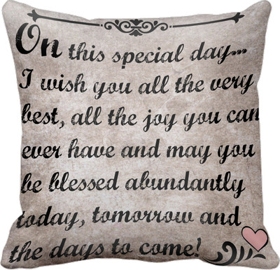 

Tied Ribbons Printed Cushions Cover(30 cm*30 cm, Multicolor)