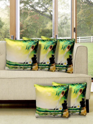 

Alina Decor Printed Cushions Cover(Pack of 5, 40.64 cm, Green)