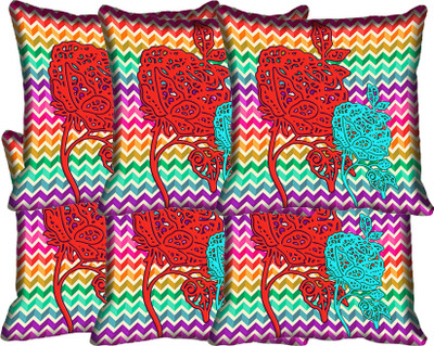 

IndiWeaves Printed Cushions Cover(Pack of 6, 30 cm*30 cm, Multicolor)