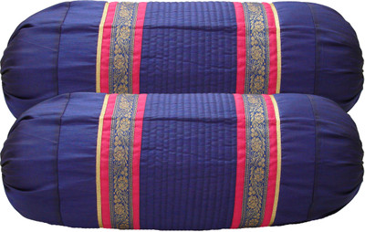 

Home Shine Striped Bolsters Cover(Pack of 2, 80 cm*80 cm, Blue)