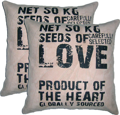 

ChicAntique Printed Cushions Cover(Pack of 2, 40 cm*40 cm, Beige)