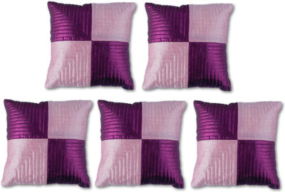 Veer Creations Abstract Cushions Cover(Pack of 5, 40 cm*40 cm, Pink)