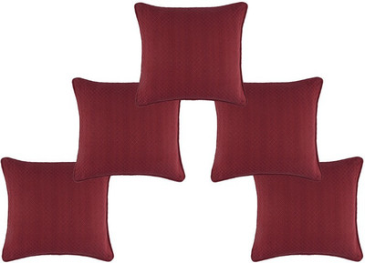 

Soumya Furnishings Plain Cushions Cover(Pack of 5, 30 cm*30 cm, Red)