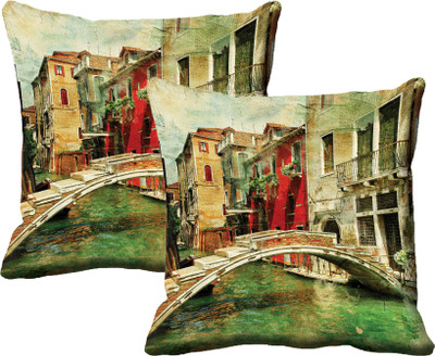 

IndiWeaves Printed Cushions Cover(Pack of 2, 40 cm*40 cm, Multicolor)