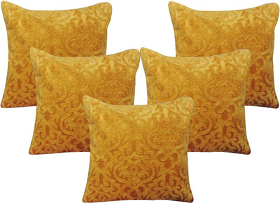 

Decor Bazaar Damask Cushions Cover(Pack of 5, 40 cm*40 cm, Yellow)