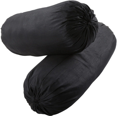 

Rajrang Plain Cushions Cover(Pack of 2, 38 cm*81 cm, Black)