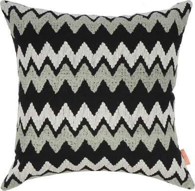 

Solaj Embroidered Cushions Cover(40 cm*40 cm, Black)