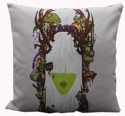 

Adishma Printed Cushions Cover(40 cm*40 cm, White)