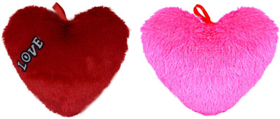 

Range Plain Cushions Cover(Pack of 2, 12 cm*20 cm, Red, Pink), Pink;red