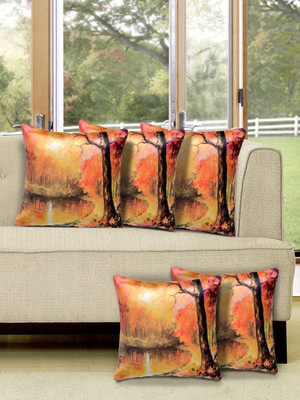 

Alina Decor Printed Cushions Cover(Pack of 5, 40.64 cm, Yellow)