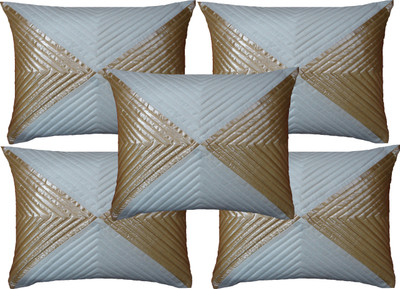 

HOME SHINE Geometric Cushions Cover(Pack of 5, 40 cm*40 cm, White)