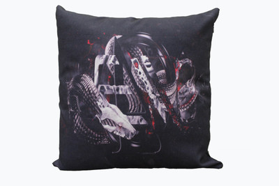 

Adishma Printed Cushions Cover(40 cm*40 cm, Black, Grey)