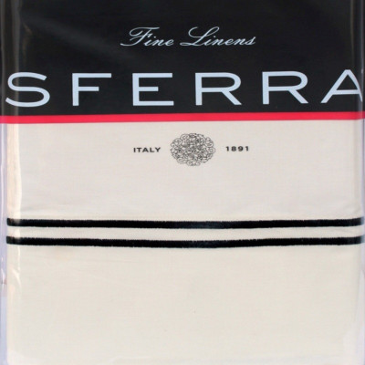 

Sferra Plain Pillows Cover(Pack of 2, 83 cm*55 cm, Beige, Black)