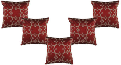 

Nikunj Embroidered Cushions Cover(Pack of 5, 40 cm, Maroon)