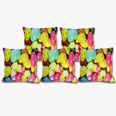 

Veer Creations Printed Cushions Cover(Pack of 5, 40 cm*40 cm, Multicolor)
