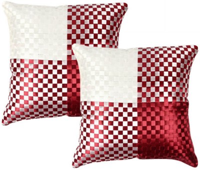 

Soundarya Checkered Cushions Cover(Pack of 2, 40 cm*40 cm, Maroon, White)