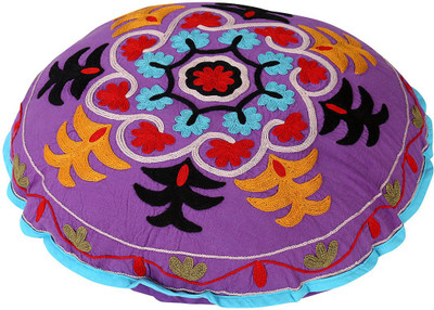 

Rajrang Floral Cushions Cover(58 cm*58 cm, Purple)