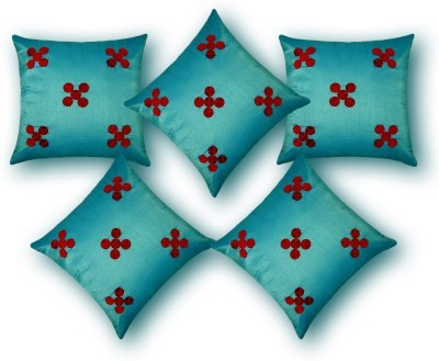 

Nikunj Floral Cushions Cover(Pack of 5, 40 cm*40 cm, Blue)