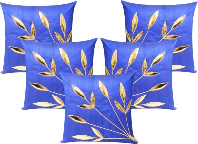 ZIKRAK EXIM Embroidered Cushions Cover(Pack of 5, 30 cm*30 cm, Blue)
